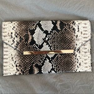 NWT Snakeskin Clutch